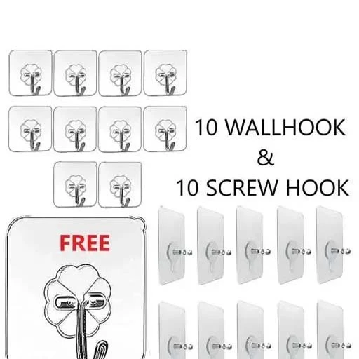 Self Adhesive Sticky Wall Sticker Strong Heavy Duty Hook | Drill Free Waterproof