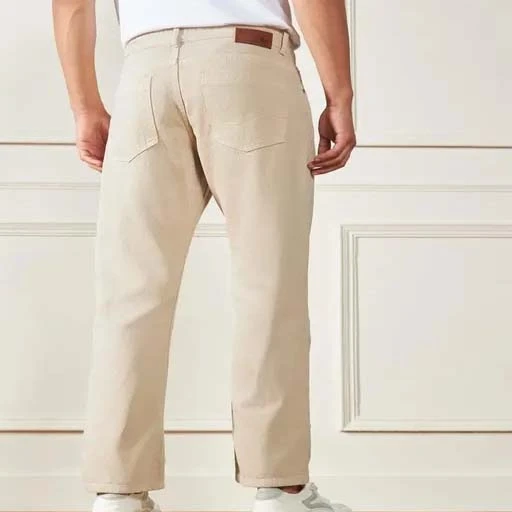 Mom Fit CREAM Denim Jeans For Men