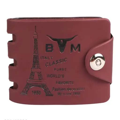 BM - Stylish Men's Brown Two Fold Wallet.