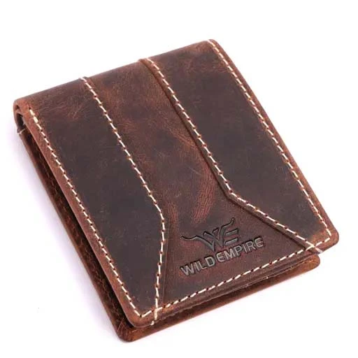 Men Casual Mustard Genuine Leather RFID Wallet (6 Card Slots)