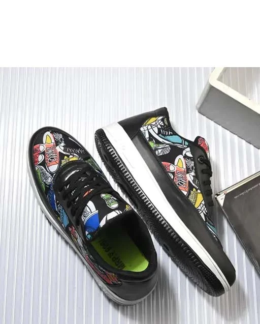 black casual printed cat bluemaker
