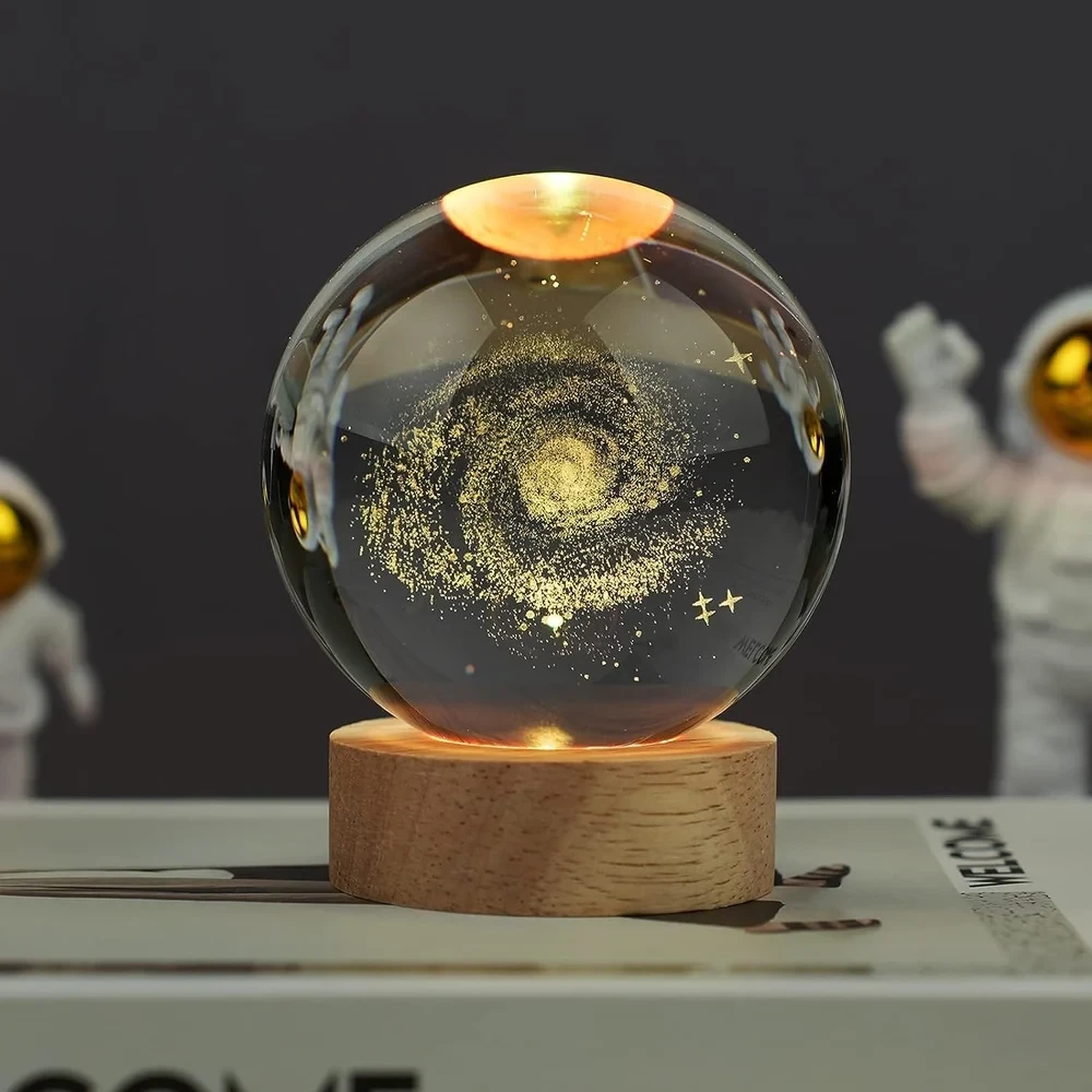 3d crystal Galaxy lamp