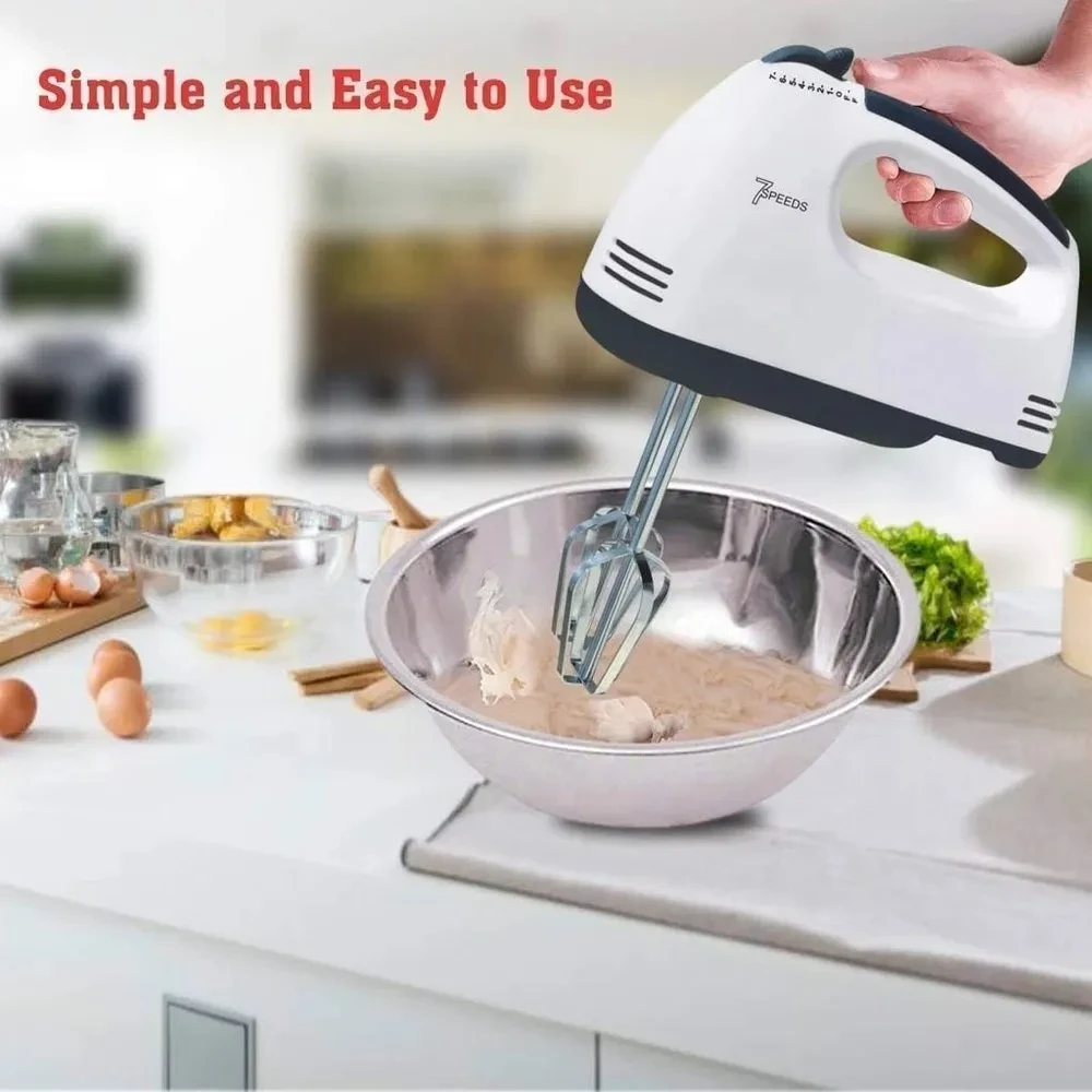 Compact Hand Electric Mixer/blender For Whipping/mixing With Attachments - H0103