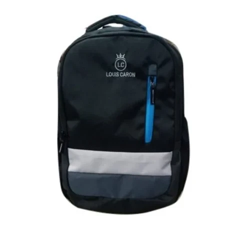 Black Polyester College Bag