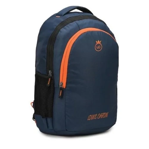 Blue Polyester College Bag