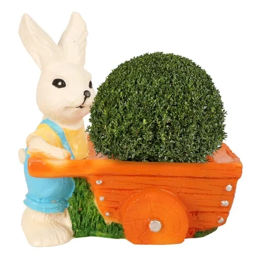 Ostnkart Resin Rabbit Trolley Planter,Resin Animal planterResin Small pots