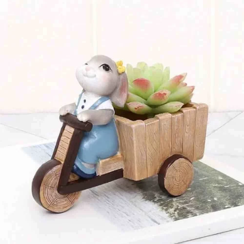 Ostnkart Rabbit on Cycle Indoor Planter