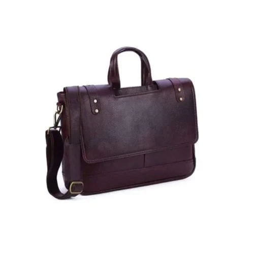 3 Compartments Brown Office Bag