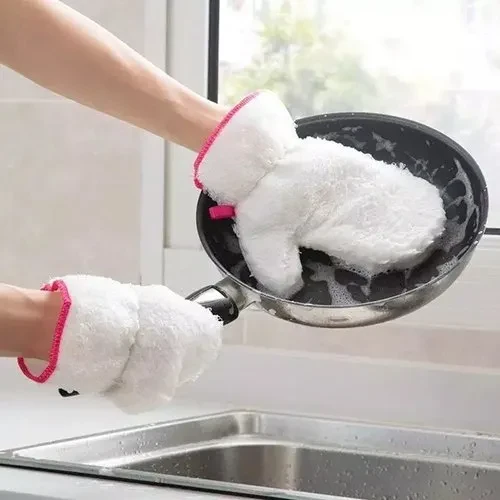 Bamboo Fiber Reusable Multipurpose Diswashing Gloves pack of 2