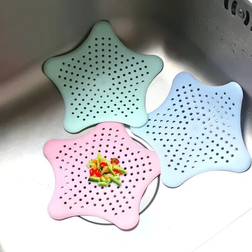 silicone star shaped sink filter bathroom hair catcher drain strainer