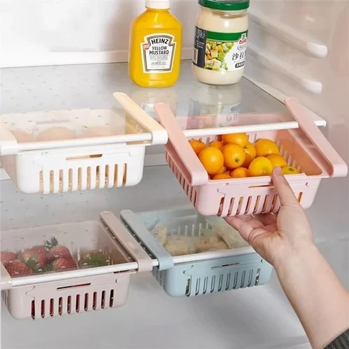 Fridge Space Saver Organizer Slide Storage Rack