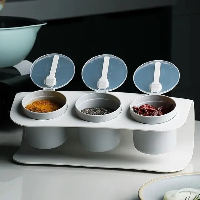 Rectangular Plastic Spice Rack Condiment Set, Shelves: 3, Size/Dimensions: Stand