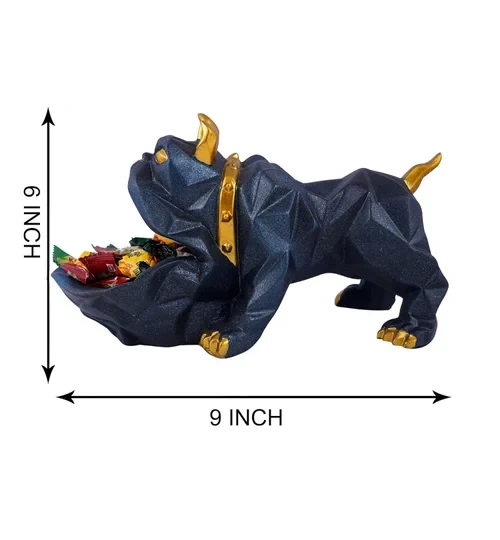Resin Showpiece bull dog storage