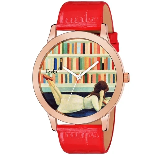 Evelyn Ladies Red Wrist Watch