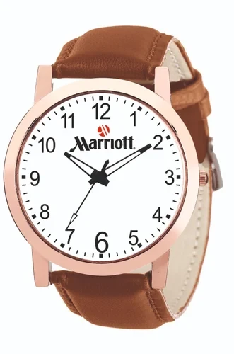 Men Leather Brown Wrist Watch
