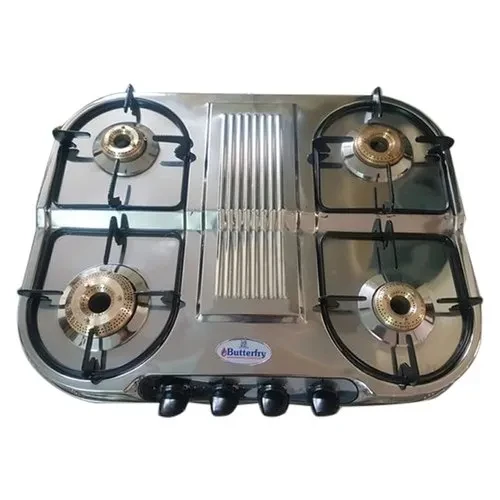 Stainless Steel Four Burner Gas Stove
