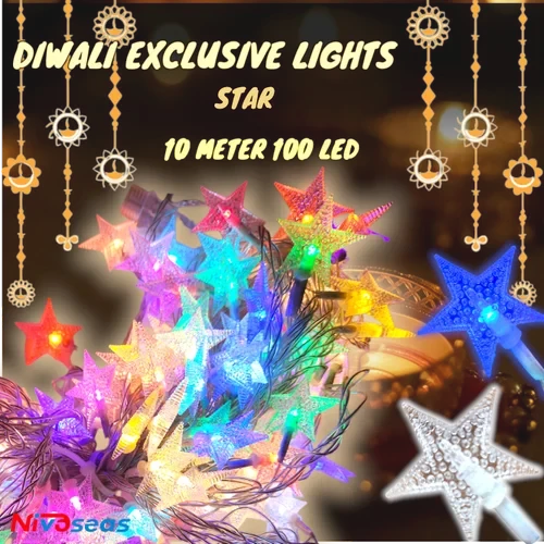 10m Warm White Star LED String Light