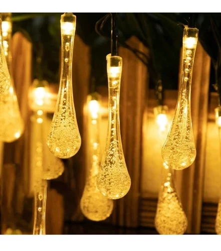 LED Water Drop String Lights